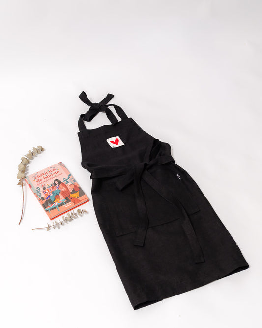 NOA x AerWear - Șorț din in natural - Negru