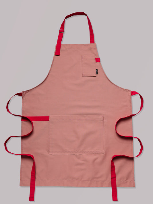 Șorț roz chef bucătar NOA – ediție profesională cu bretele roz